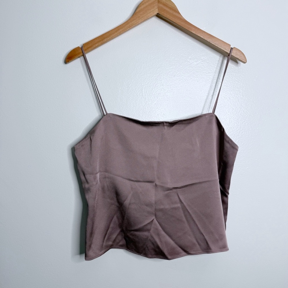 NWT Massimo Dutti Pink Strappy Satin Top Size Medium‎ - Picture 2 of 13
